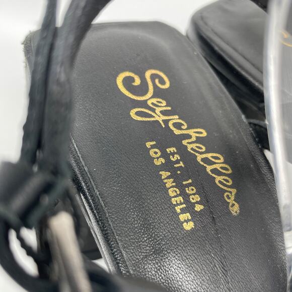 Seychelles Women's Charter Strappy Sandals Block Heel Square Toe Black Size 9 - Picture 8 of 12